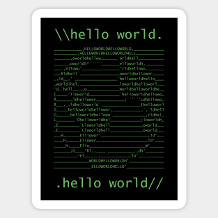Hello World Text Art Magnet